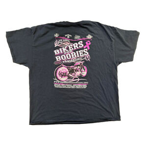 Bikers for Boobies Kansas City Shirt Mens 3XL Biker Motorcycle 2013 Back Hit